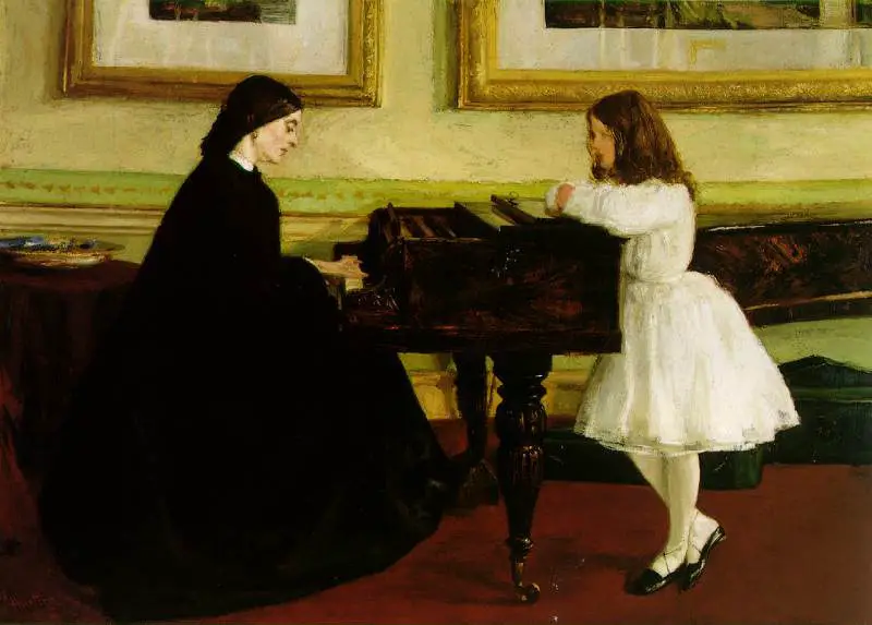 At the Piano by Whistler